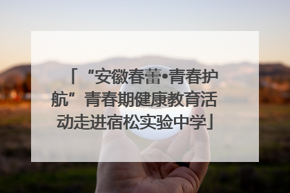 “安徽春蕾•青春护航”青春期健康教育活动走进宿松实验中学